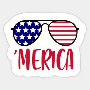 'Merica Sticker